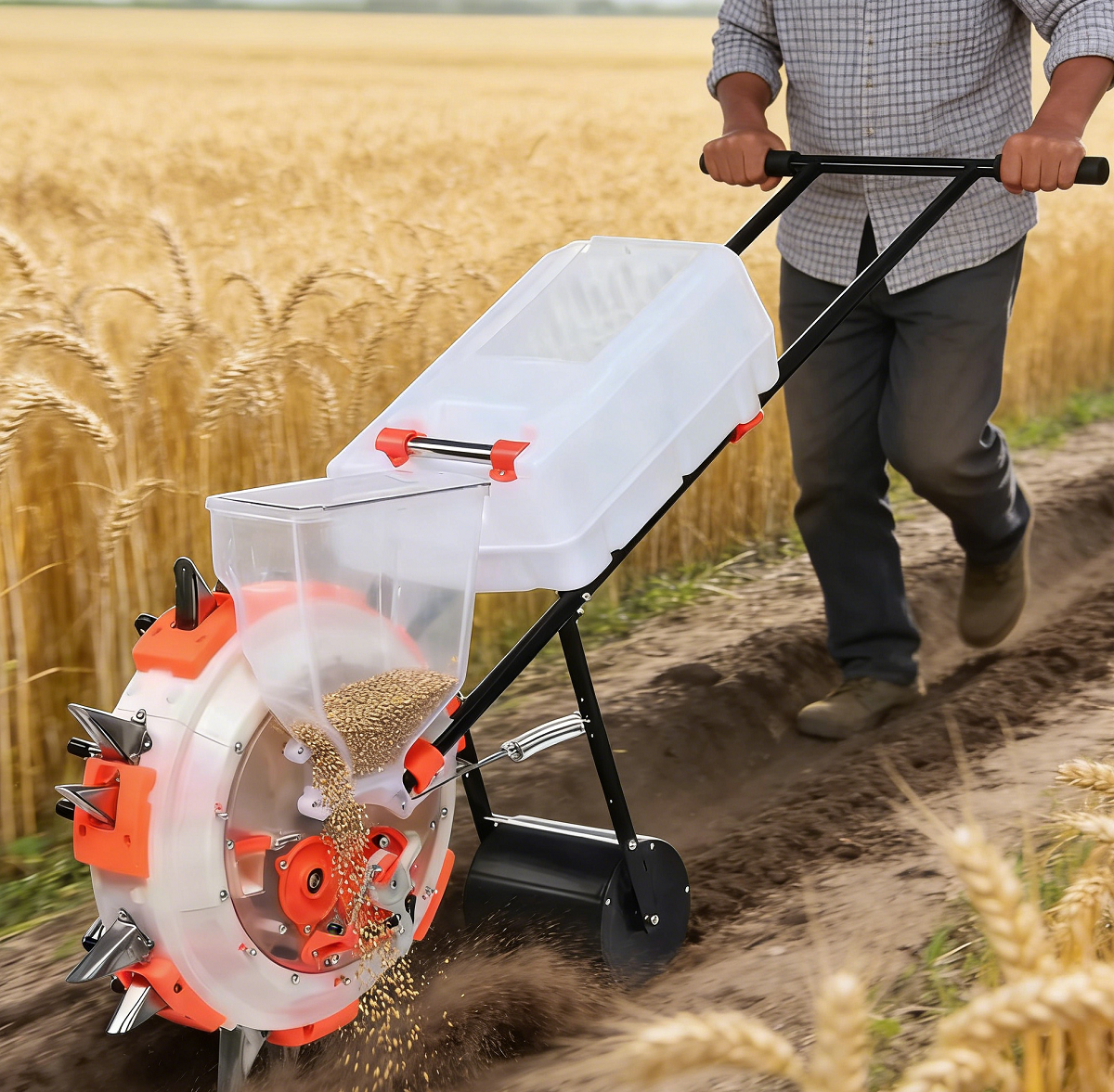 Seed Planter - Hand Push Manual Seeder - Manual
