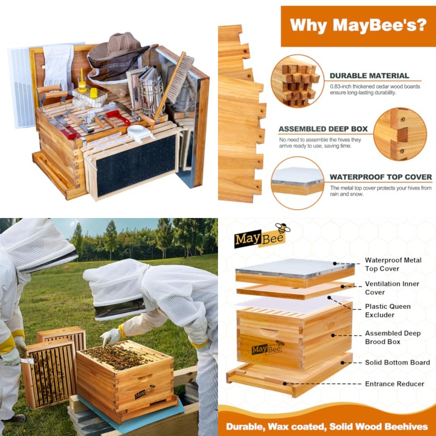Beehive Frame Wax - Beehive Starter Kit -Frame Bee Boxes