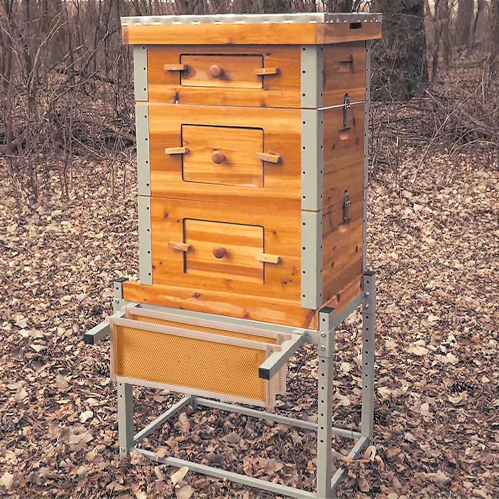 Beehive Frame Wax - 10-Frame Langstroth Beehive with Metal Frame,