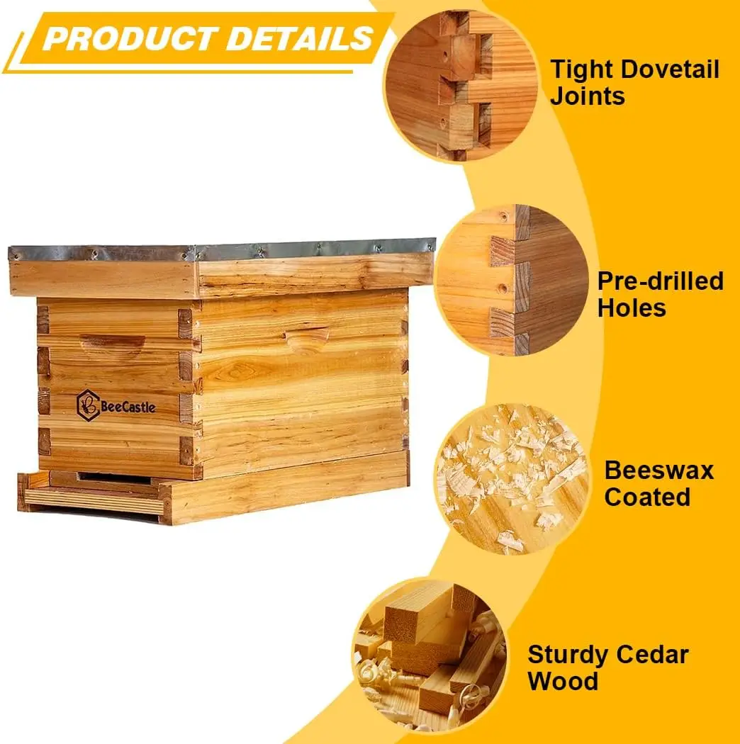 5 Frame Bee Hive Nuc Box Coate – Beehive Frame Wax recenzja i cena