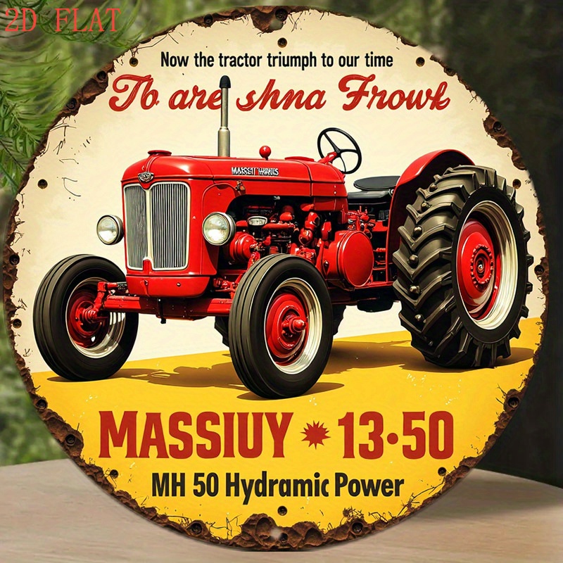1pc Massiyu Vintage Red Tracto – Agriculture Farm House recenzja i cena