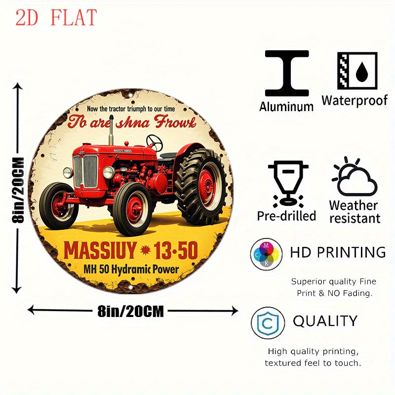1pc Massiyu Vintage Red Tracto – Agriculture Farm House recenzja i cena