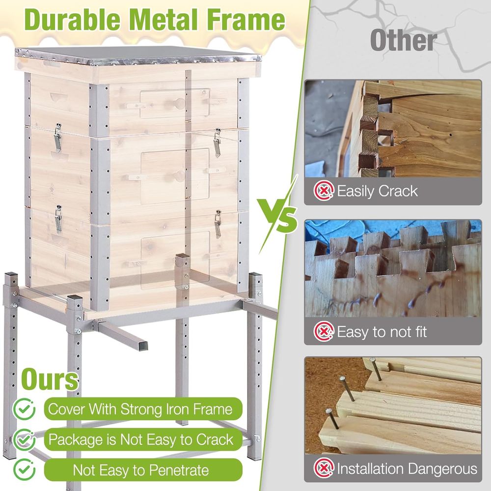 10-Frame Langstroth Beehive wi – Beehive Frame Wax recenzja i cena