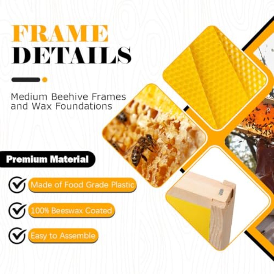BeeCastle 20 Pack Medium Beehi – Beehive Frame Wax recenzja i cena