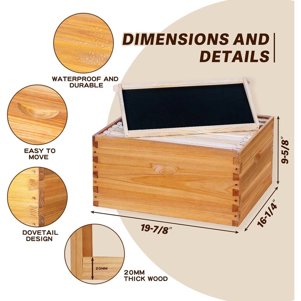10-Frame Langstroth Bee Hive C – Beehive Frame Wax recenzja i cena