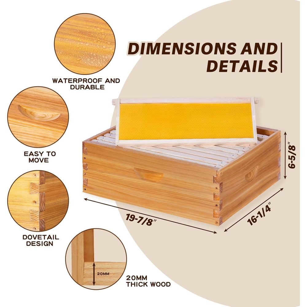 10-Frame Langstroth Bee Hive C – Beehive Frame Wax recenzja i cena