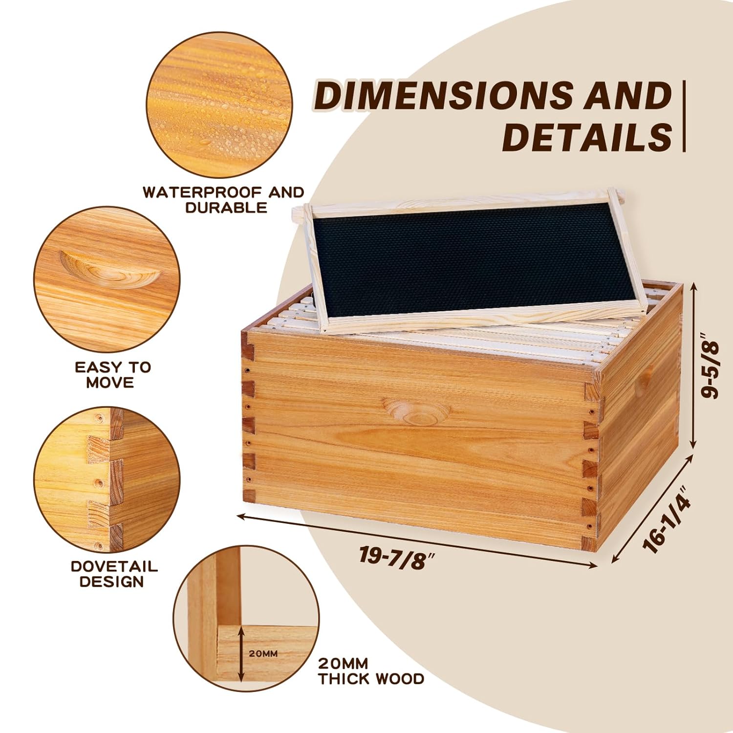 10-Frame Langstroth Bee Hive C – Beehive Frame Wax recenzja i cena