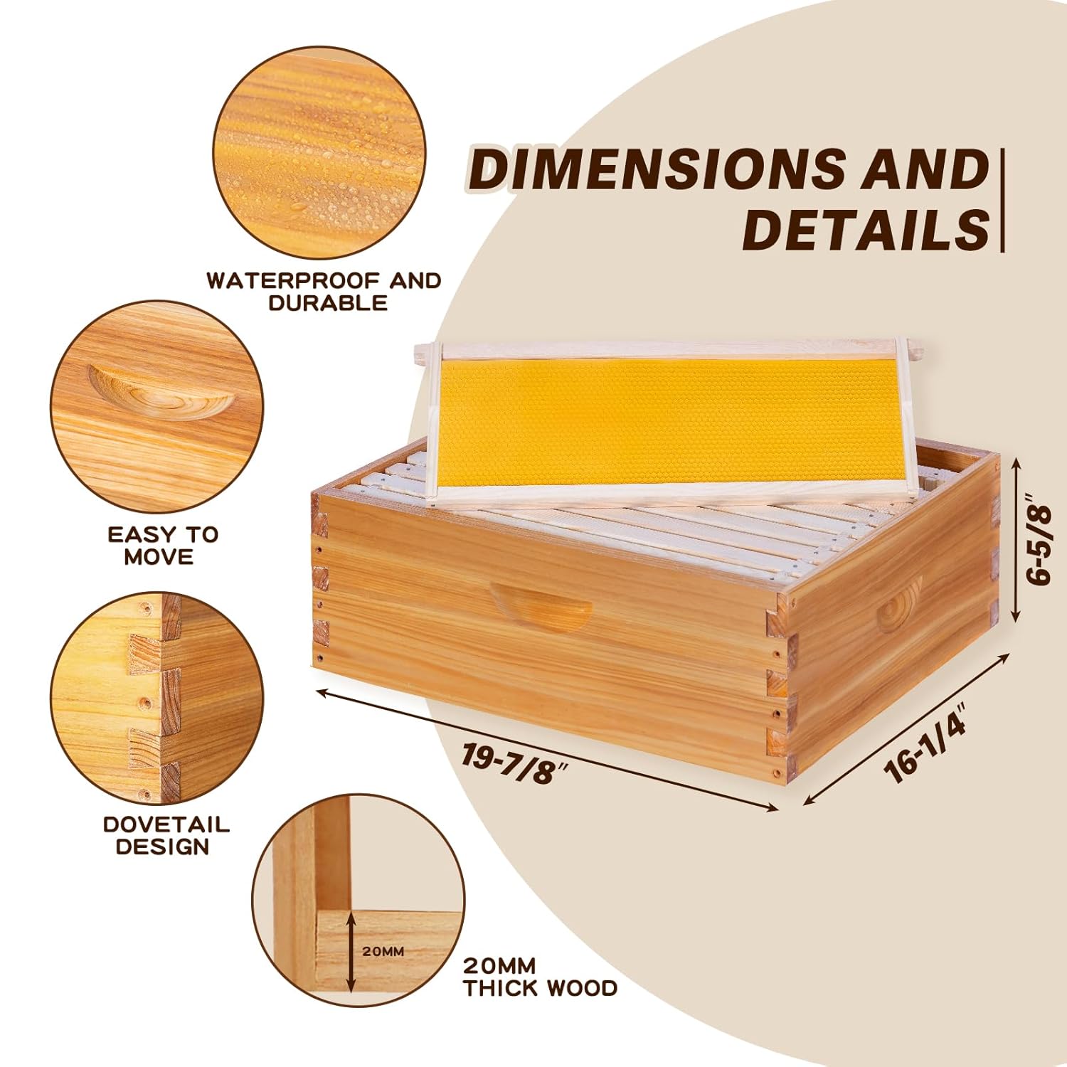 10-Frame Langstroth Bee Hive C – Beehive Frame Wax recenzja i cena