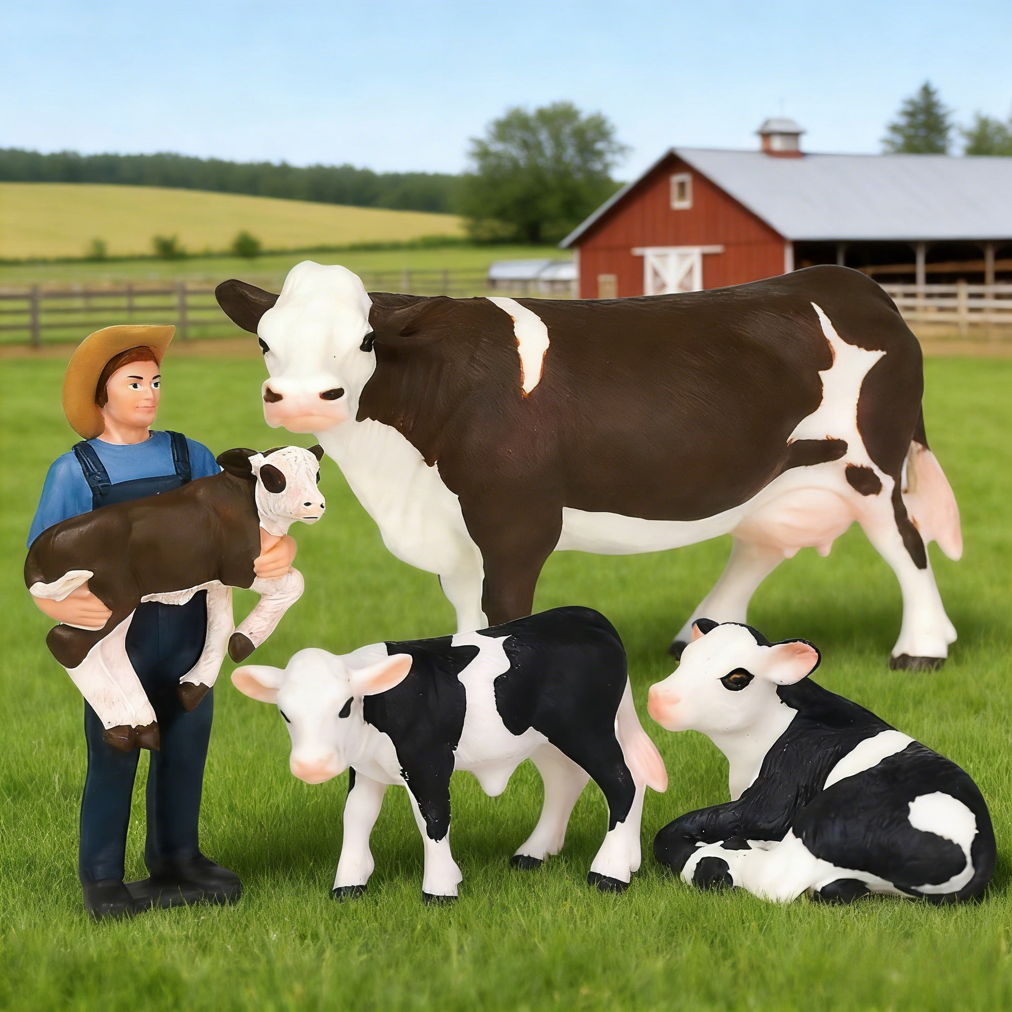 Farm Farmer And Cow Model Set  – Agriculture Farming Education recenzja i cena
