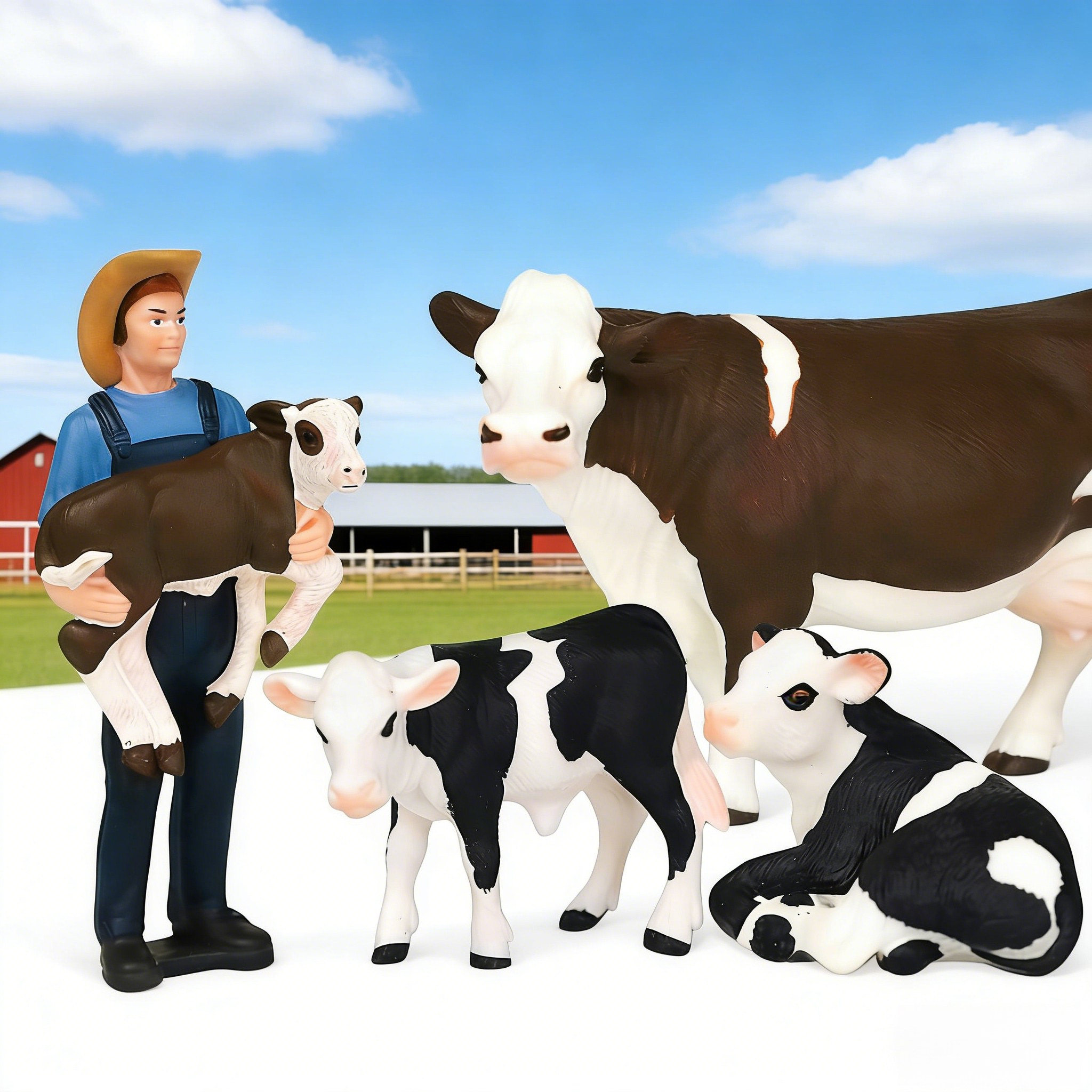 Farm Farmer And Cow Model Set  – Agriculture Farming Education recenzja i cena