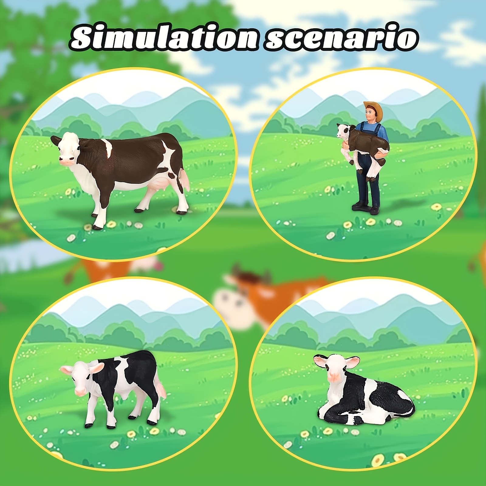 Farm Farmer And Cow Model Set  – Agriculture Farming Education recenzja i cena